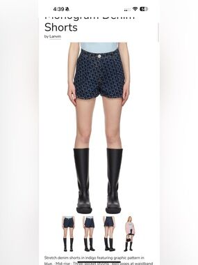 Lanvin Denim Shorts - worn once ! ORIGINALLY $765